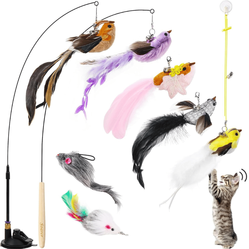 4-in-1 Cat Feather Toy