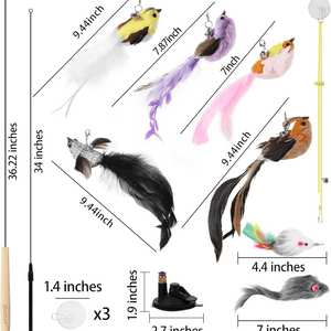 4-in-1 Cat Feather Toy