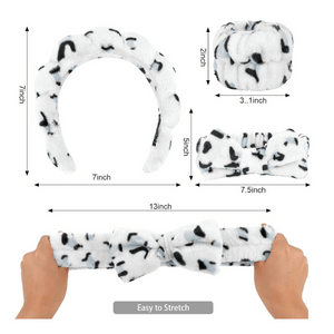 Skincare Headband Wristband Set